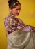 Silver glass tissue sequins embroidered wedding saree with blouse 2155
